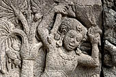 Prambanan - Vishnu Temple, reliefs depicting the story of Krishna and his brother Balarama.